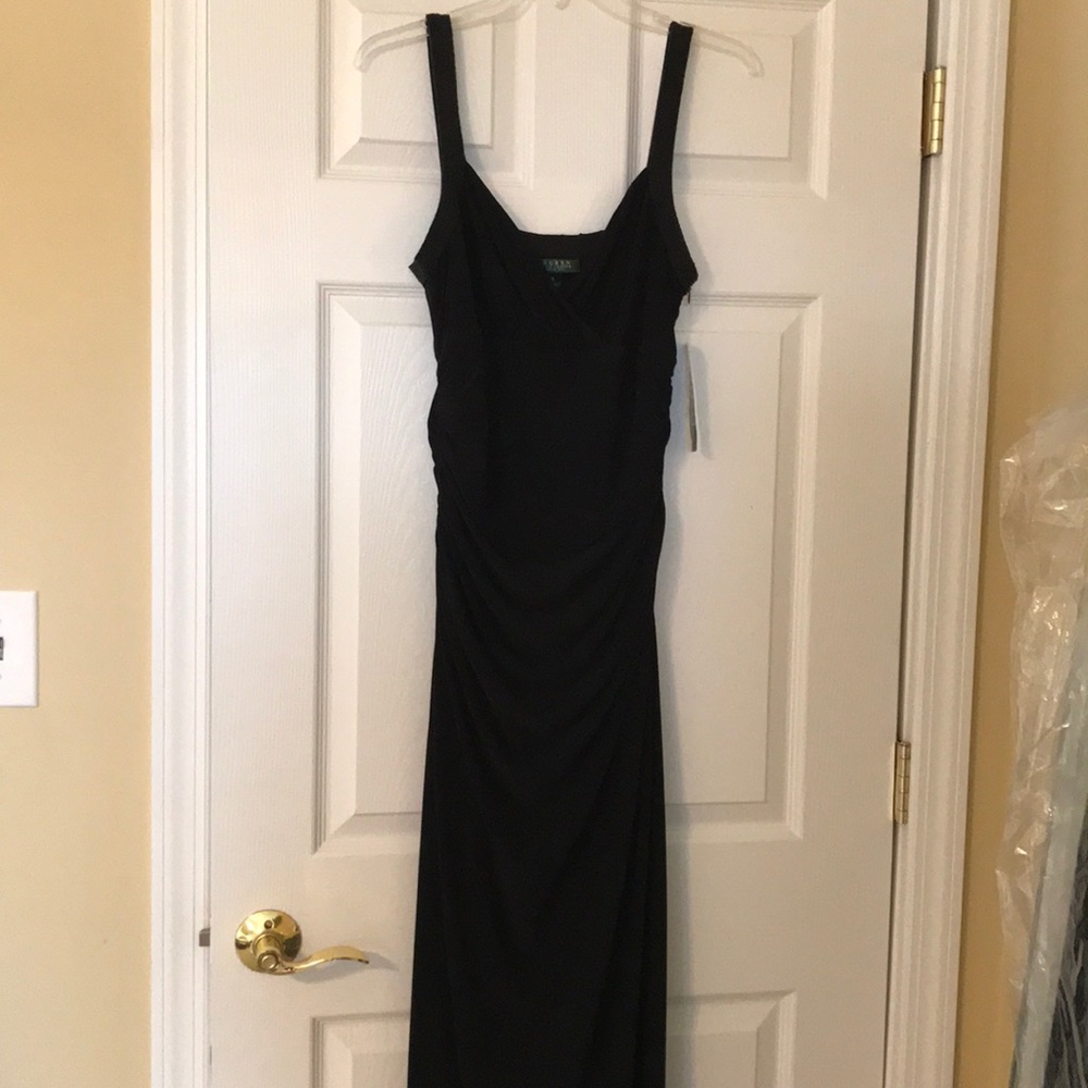 Ralph Lauren long evening dress with beaded straps